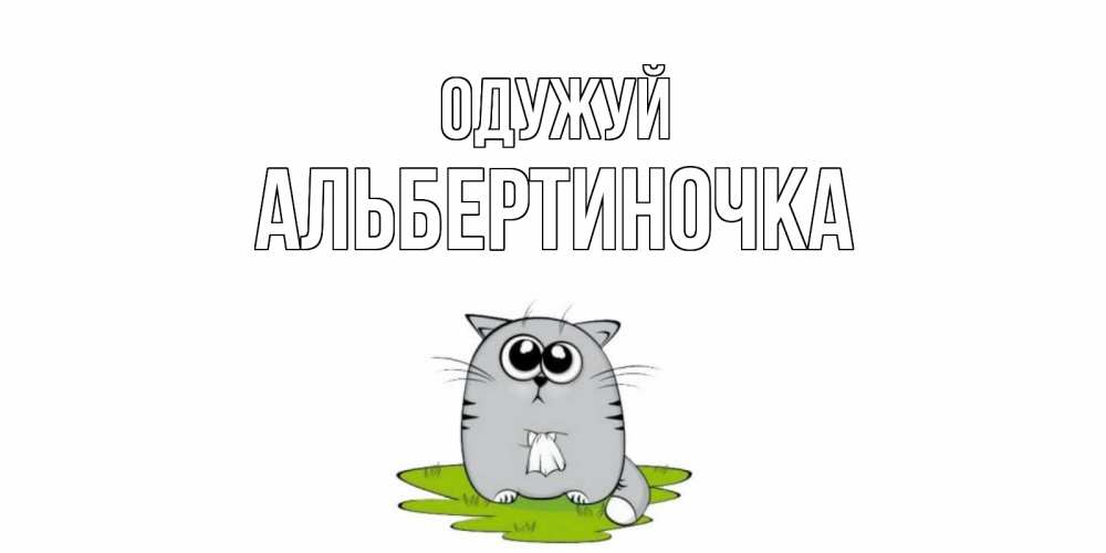 Открытка на каждый день з підписом, Альбертиночка Одужуй кот и открытки про выздоровление Прикольна листівка з побажанням онлайн скачати безкоштовно 