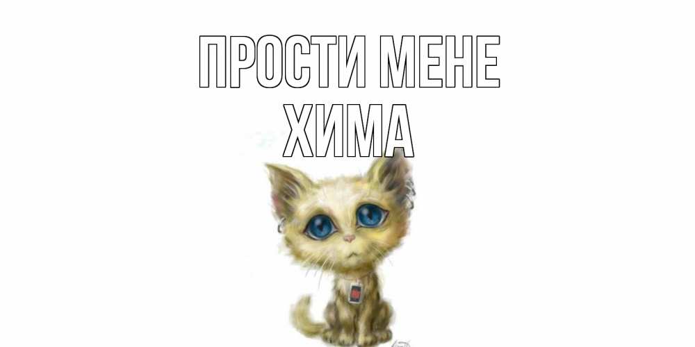 Открытка на каждый день з підписом, Хима Прости мене прости меня открытка с котиком Прикольна листівка з побажанням онлайн скачати безкоштовно 