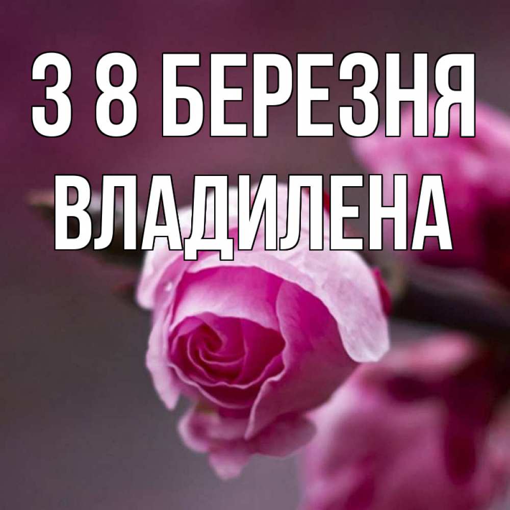 Открытка на каждый день з підписом, Владилена З 8 БЕРЕЗНЯ весна Прикольна листівка з побажанням онлайн скачати безкоштовно 