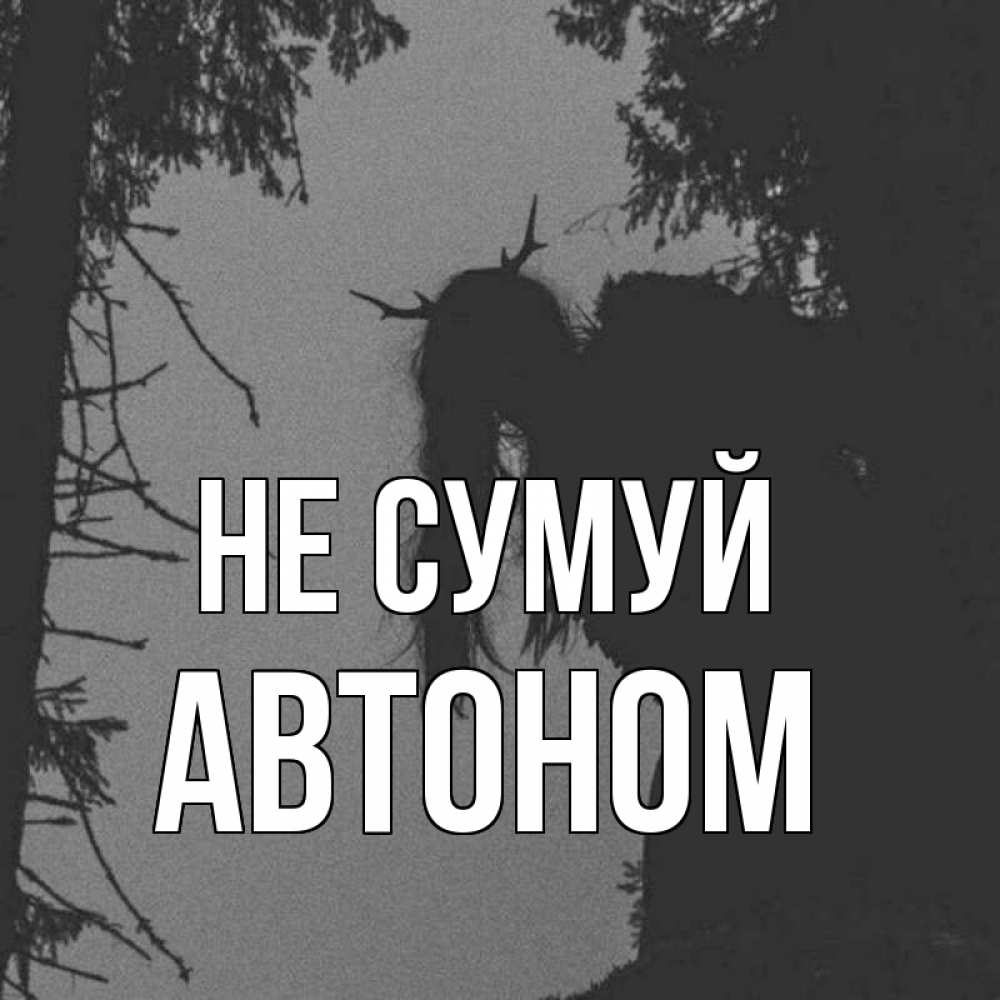 Открытка на каждый день з підписом, Автоном Не сумуй чудище лесное Прикольна листівка з побажанням онлайн скачати безкоштовно 
