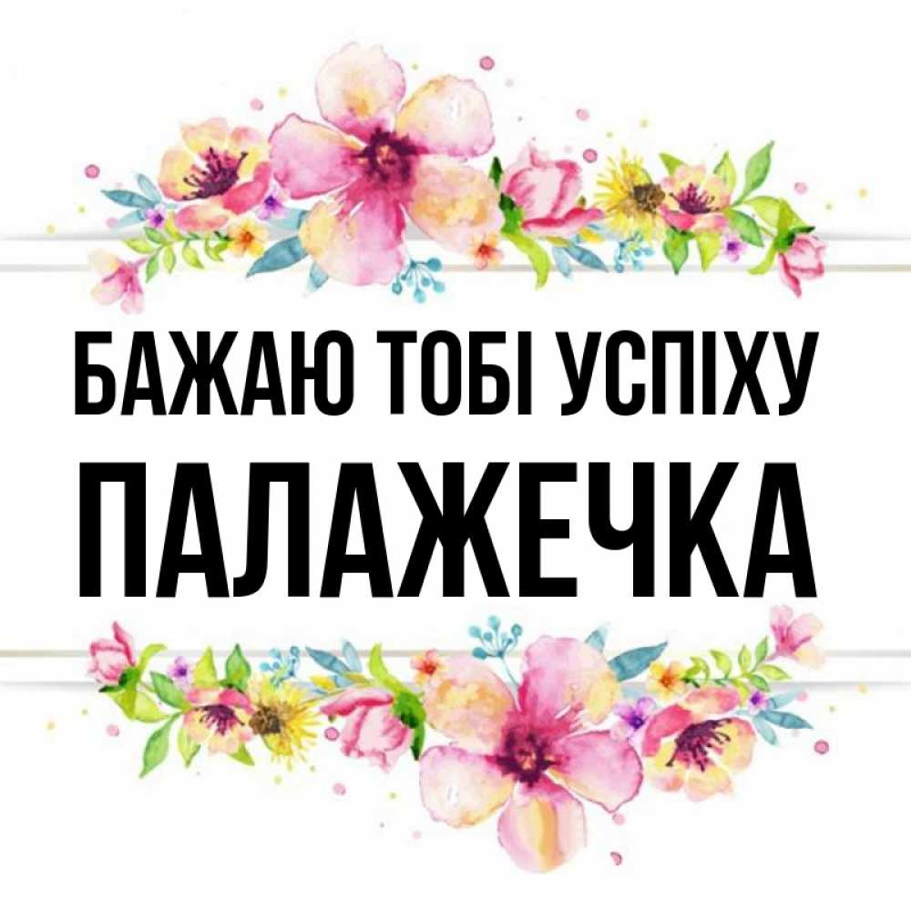 Открытка на каждый день з підписом, Палажечка Бажаю тобі успіху пусть повезет 1 Прикольна листівка з побажанням онлайн скачати безкоштовно 