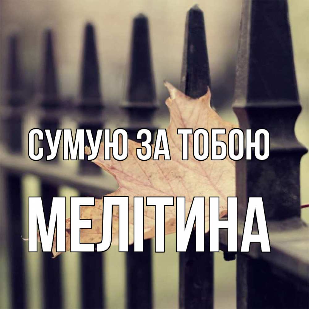 Открытка на каждый день з підписом, Мелітина Сумую за тобою очень скучно Прикольна листівка з побажанням онлайн скачати безкоштовно 