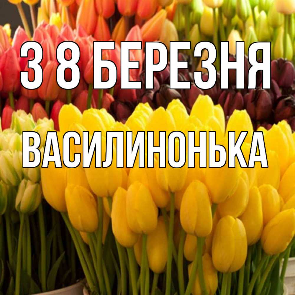 Открытка на каждый день з підписом, Василинонька З 8 БЕРЕЗНЯ цветы Прикольна листівка з побажанням онлайн скачати безкоштовно 