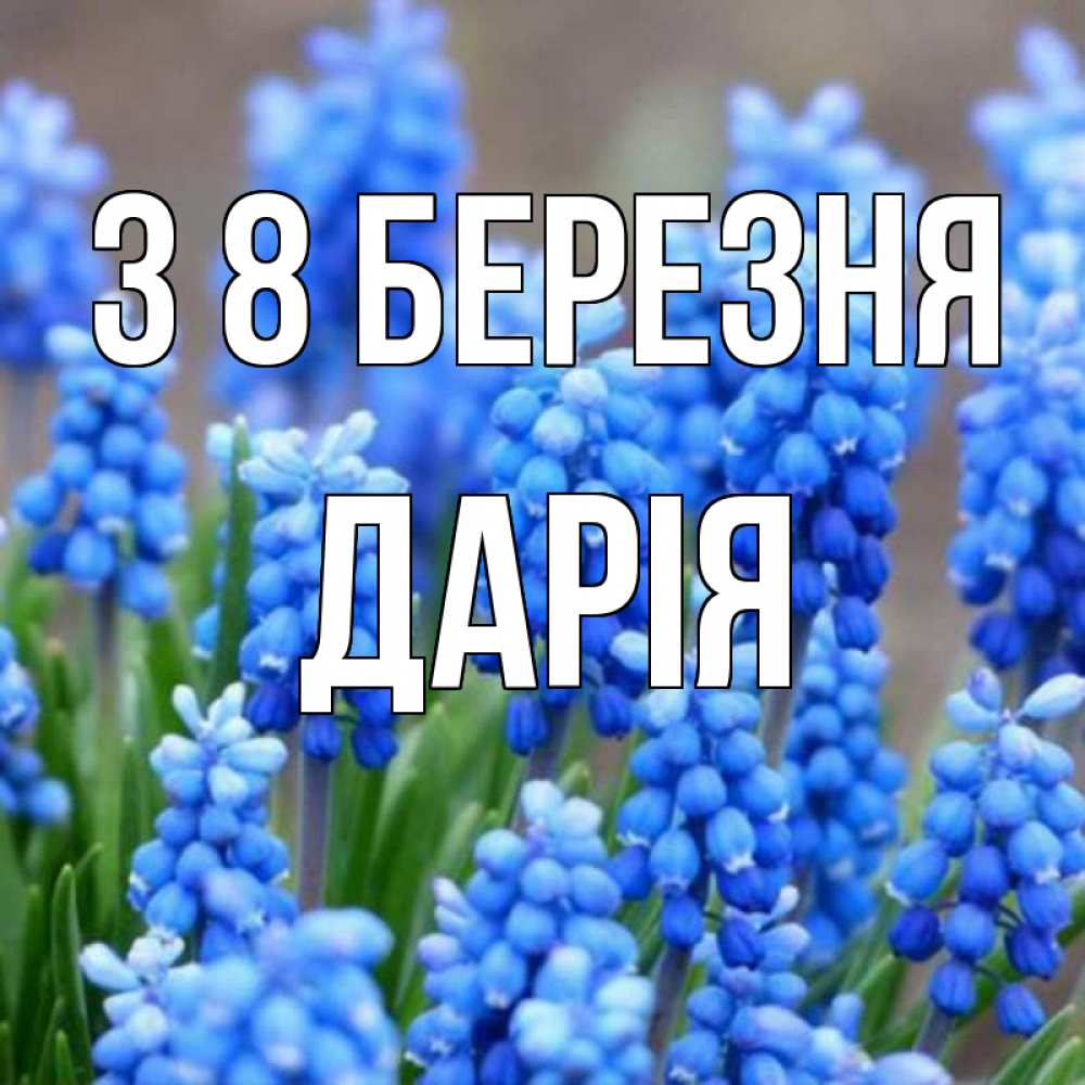 Открытка на каждый день з підписом, Дарія З 8 БЕРЕЗНЯ Поздравительная открытка для женщин с цветами на праздничную дату Прикольна листівка з побажанням онлайн скачати безкоштовно 