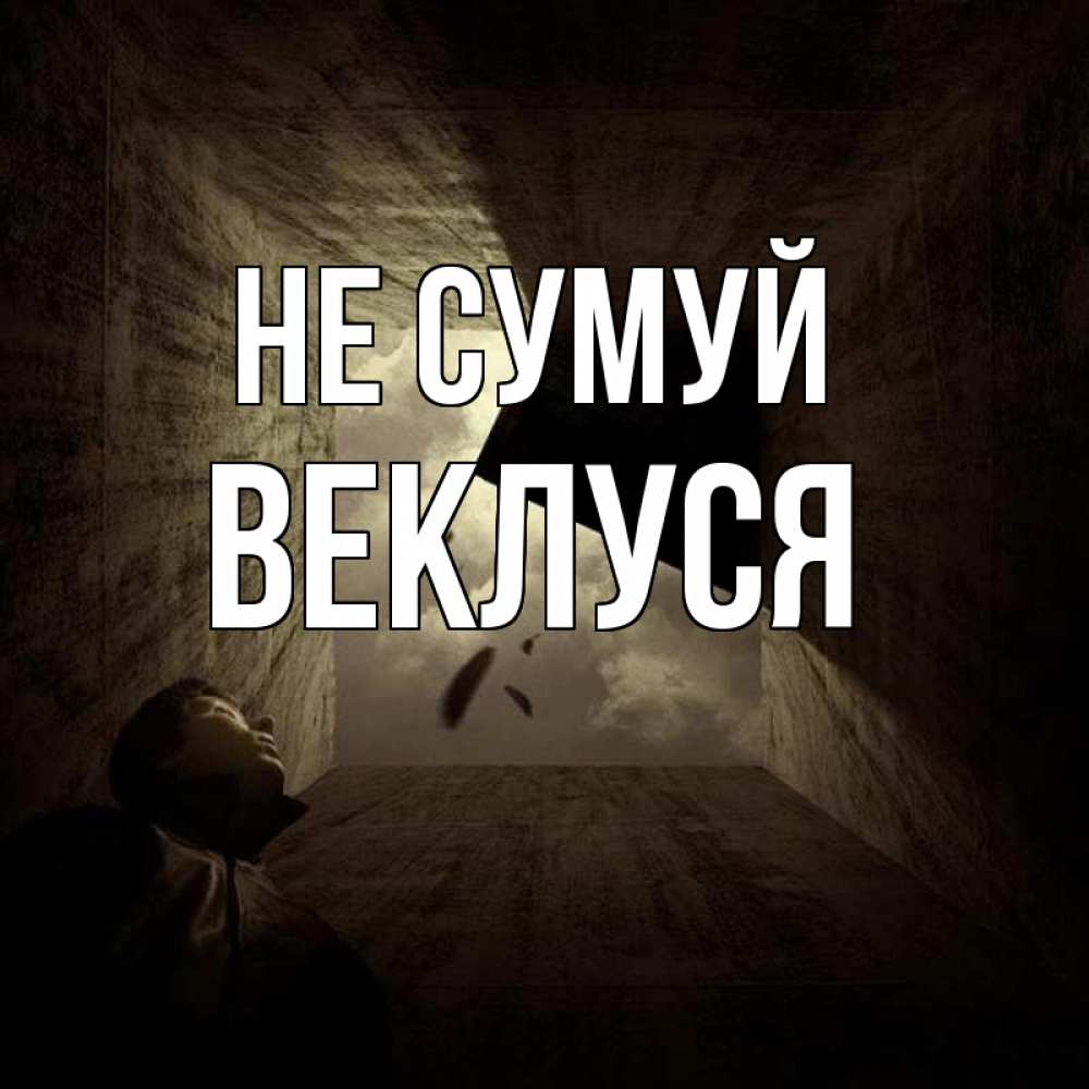 Открытка на каждый день з підписом, Веклуся Не сумуй жуть Прикольна листівка з побажанням онлайн скачати безкоштовно 