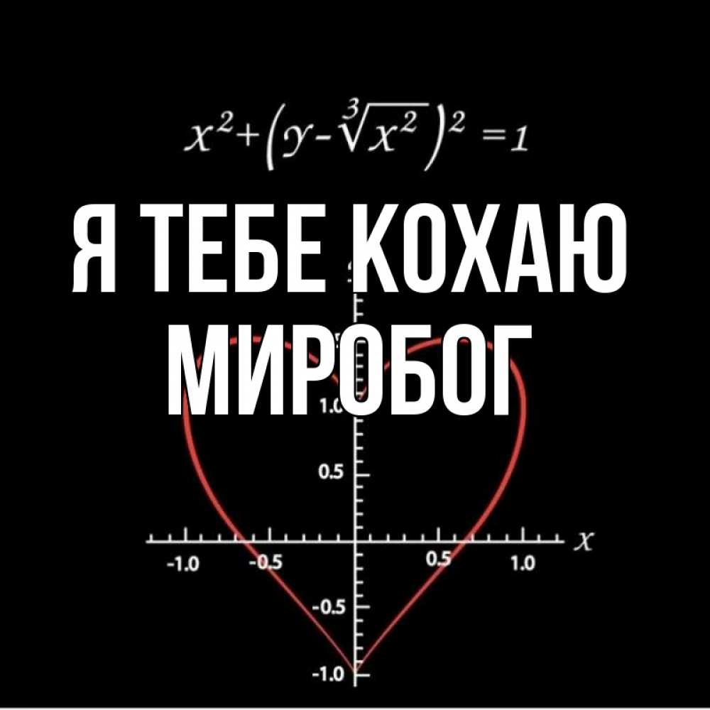 Открытка на каждый день з підписом, Миробог Я тебе кохаю сердечная формула Прикольна листівка з побажанням онлайн скачати безкоштовно 