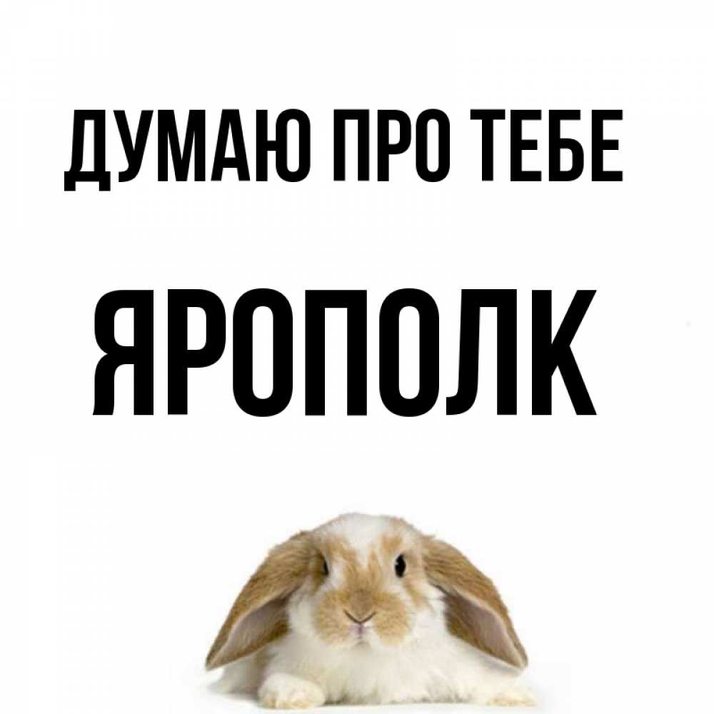 Открытка на каждый день з підписом, Ярополк Думаю про тебе подписать своими руками онлайн Прикольна листівка з побажанням онлайн скачати безкоштовно 