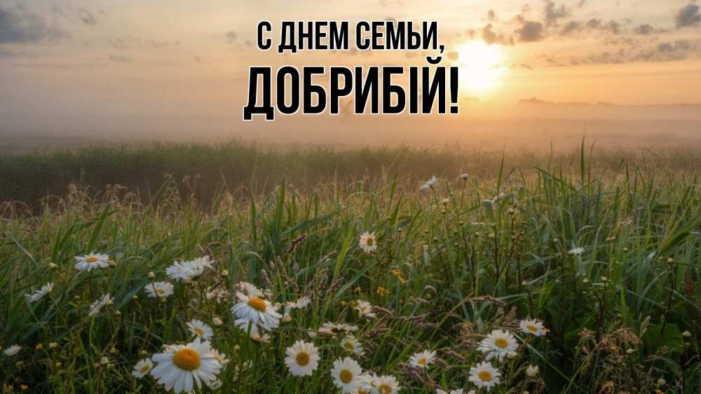 Открытка на каждый день з підписом, Добрибій С днем семьи с днем семьи Прикольна листівка з побажанням онлайн скачати безкоштовно 