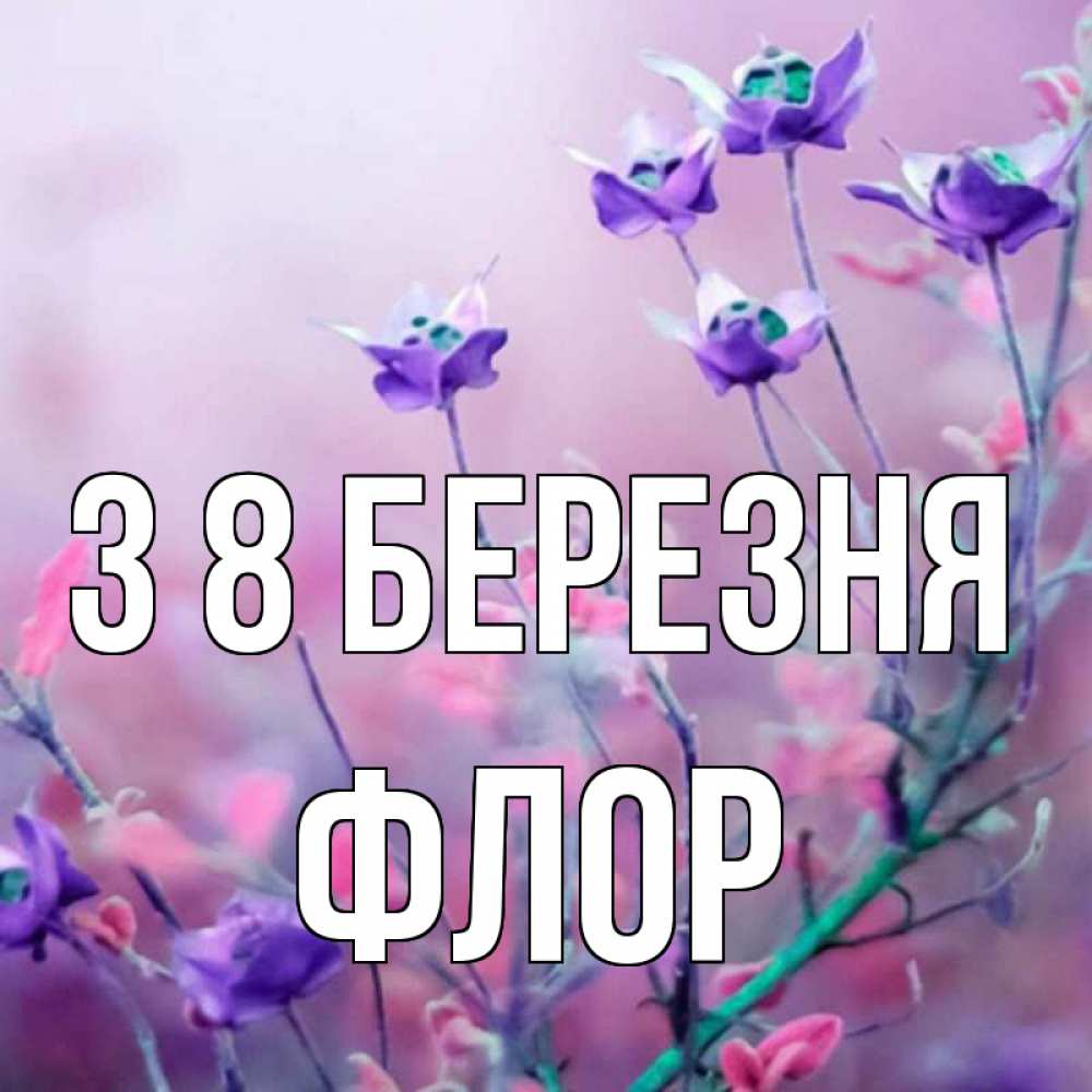 Открытка на каждый день з підписом, Флор З 8 БЕРЕЗНЯ международный женский день 2 Прикольна листівка з побажанням онлайн скачати безкоштовно 