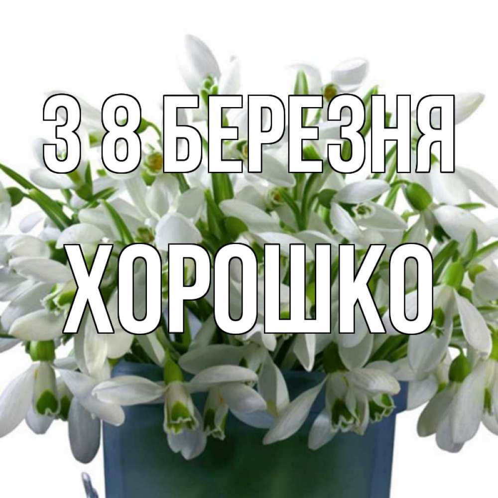 Открытка на каждый день з підписом, Хорошко З 8 БЕРЕЗНЯ цветы к международному женскому дню Прикольна листівка з побажанням онлайн скачати безкоштовно 