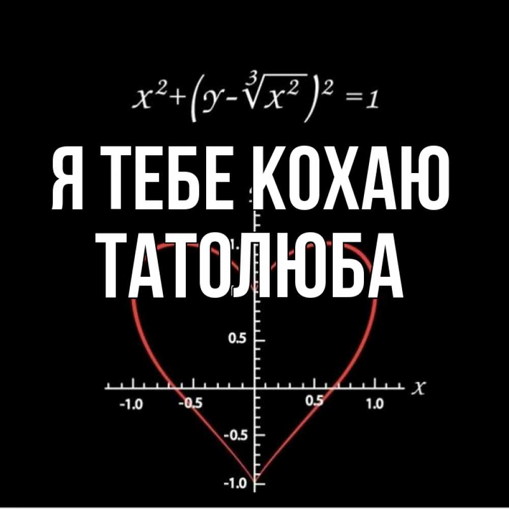 Открытка на каждый день з підписом, Татолюба Я тебе кохаю сердечная формула Прикольна листівка з побажанням онлайн скачати безкоштовно 