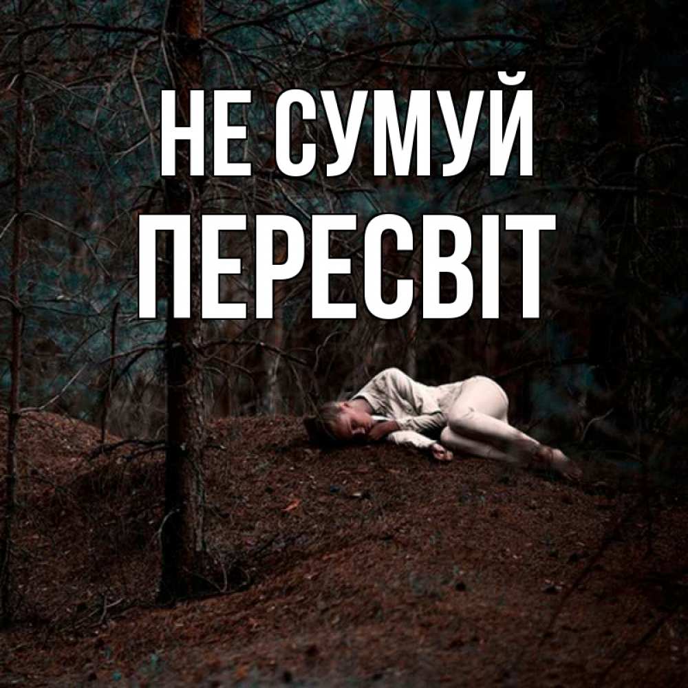Открытка на каждый день з підписом, Пересвіт Не сумуй лес Прикольна листівка з побажанням онлайн скачати безкоштовно 
