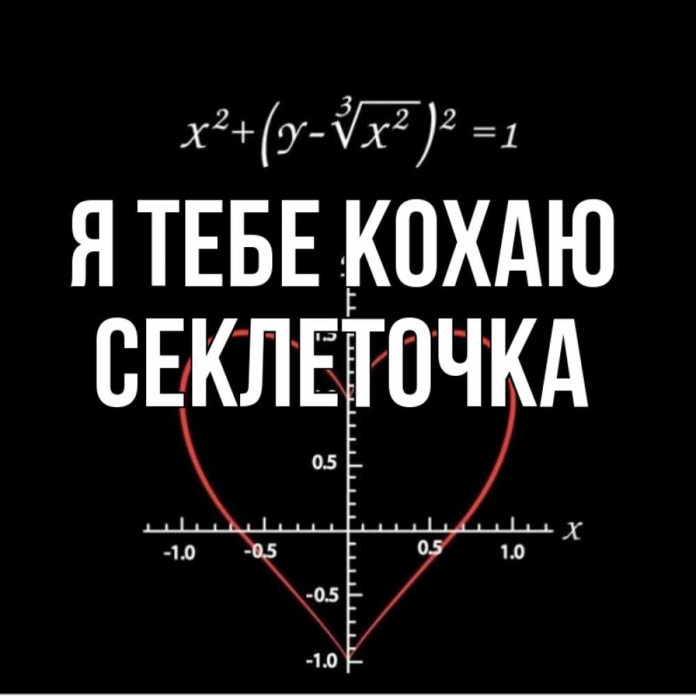 Открытка на каждый день з підписом, Секлеточка Я тебе кохаю сердечная формула Прикольна листівка з побажанням онлайн скачати безкоштовно 