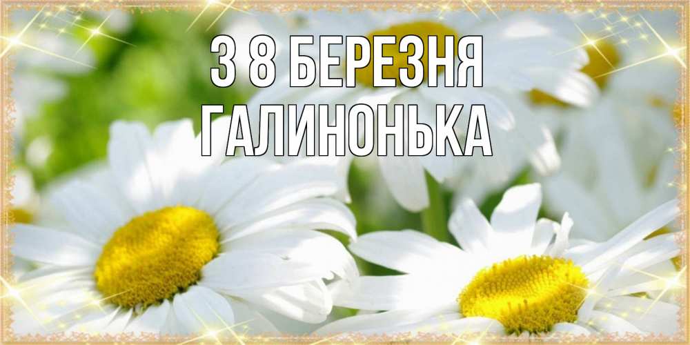 Открытка на каждый день з підписом, Галинонька З 8 БЕРЕЗНЯ красивые открытки с белыми цветами на международный женский день Прикольна листівка з побажанням онлайн скачати безкоштовно 