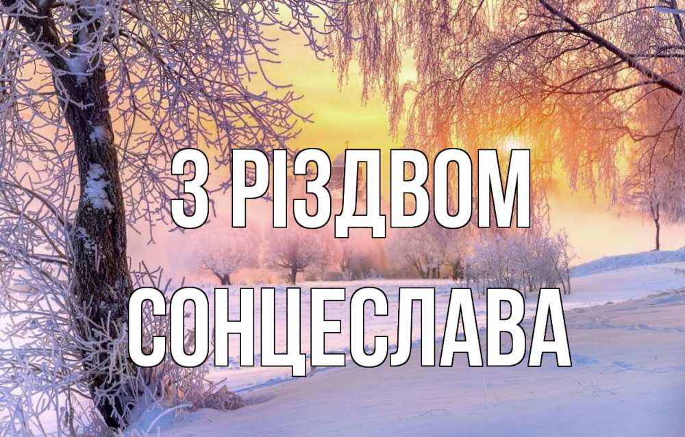 Открытка на каждый день з підписом, Сонцеслава З Різдвом рождество, лес, зима 1 Прикольна листівка з побажанням онлайн скачати безкоштовно 