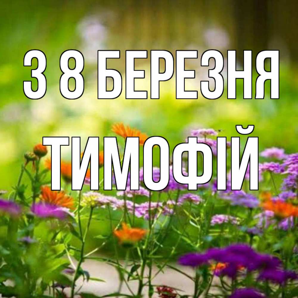 Открытка на каждый день з підписом, Тимофій З 8 БЕРЕЗНЯ цветы Прикольна листівка з побажанням онлайн скачати безкоштовно 