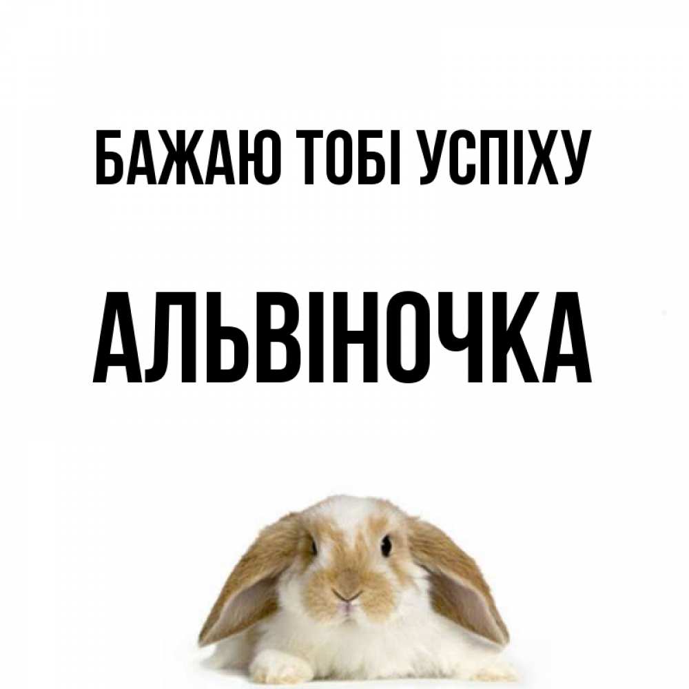 Открытка на каждый день з підписом, Альвіночка Бажаю тобі успіху открытки с произвольным текстом который можно вставить в открытку и создать ее самостоятельно бесплатно онлайн Прикольна листівка з побажанням онлайн скачати безкоштовно 