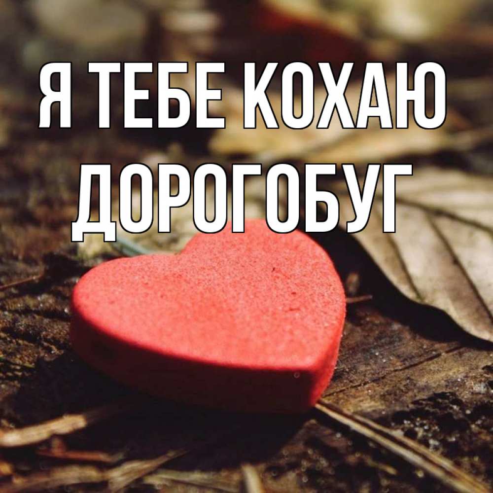 Открытка на каждый день з підписом, Дорогобуг Я тебе кохаю листья деревье 4 Прикольна листівка з побажанням онлайн скачати безкоштовно 