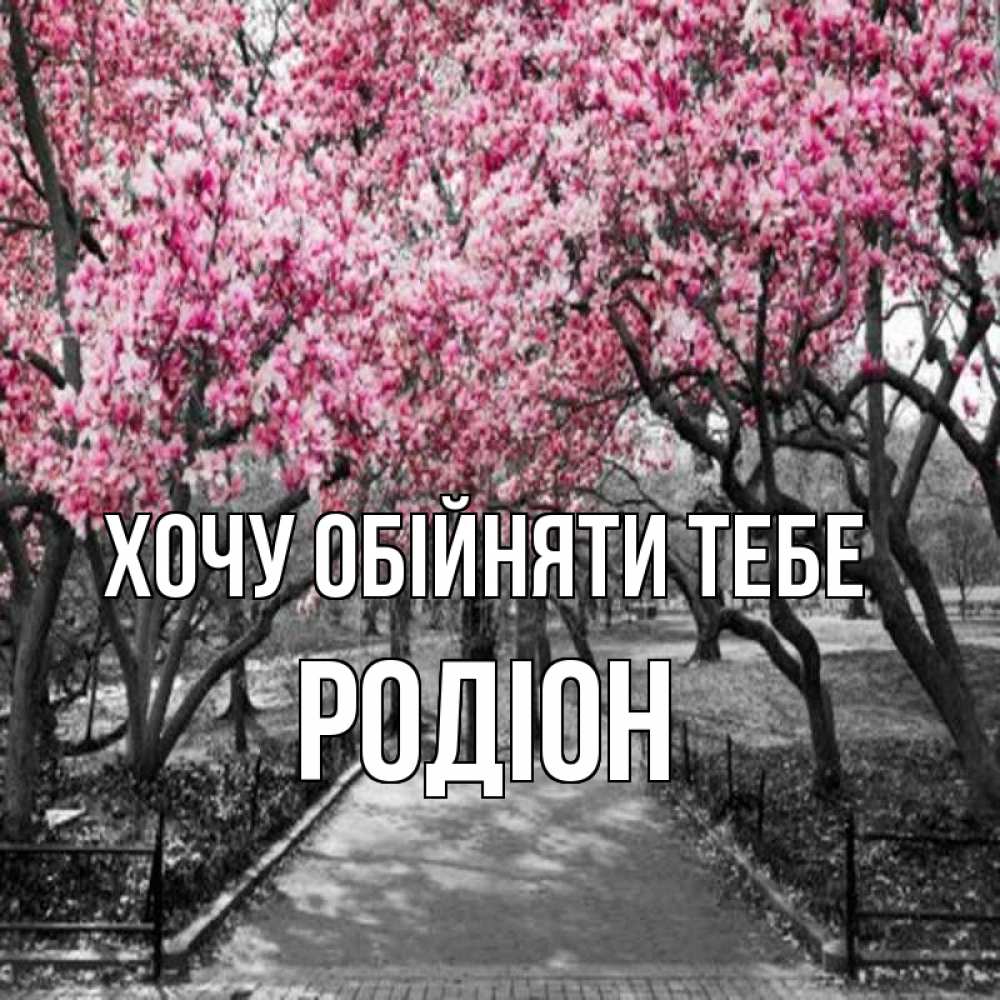 Открытка на каждый день з підписом, Родіон Хочу обійняти тебе обработанное фото Прикольна листівка з побажанням онлайн скачати безкоштовно 
