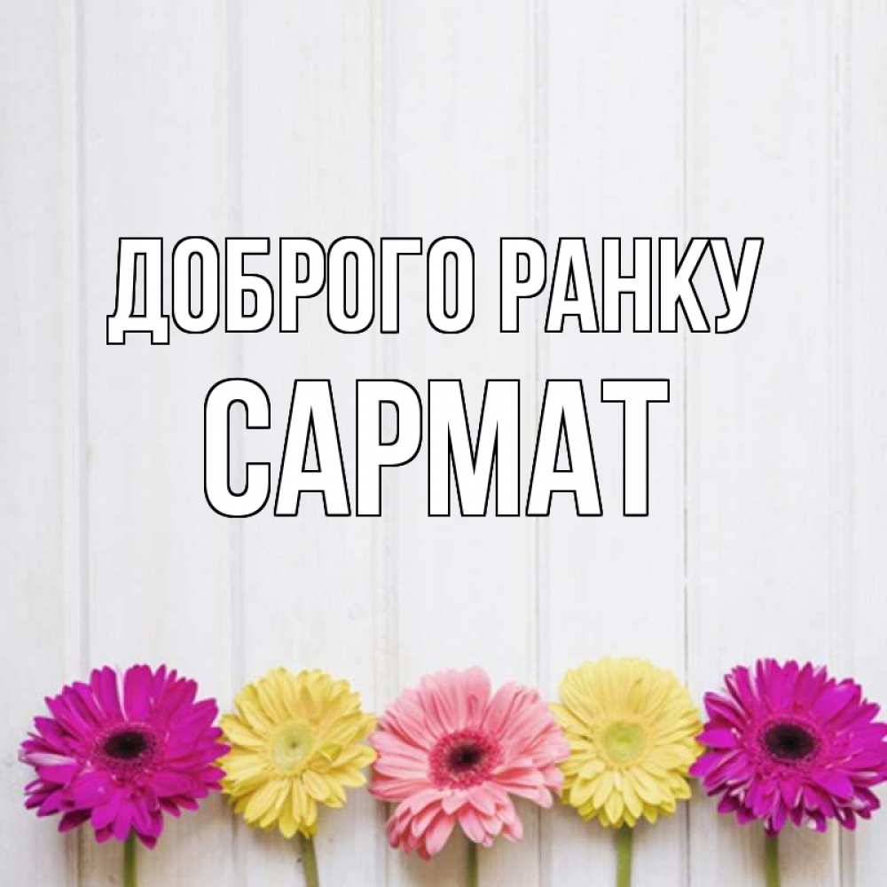 Открытка на каждый день з підписом, Сармат Доброго ранку красный желтый и розовый цветок Прикольна листівка з побажанням онлайн скачати безкоштовно 