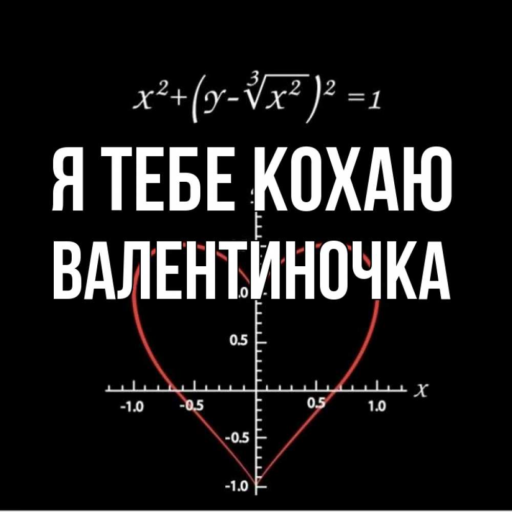 Открытка на каждый день з підписом, Валентиночка Я тебе кохаю сердечная формула Прикольна листівка з побажанням онлайн скачати безкоштовно 