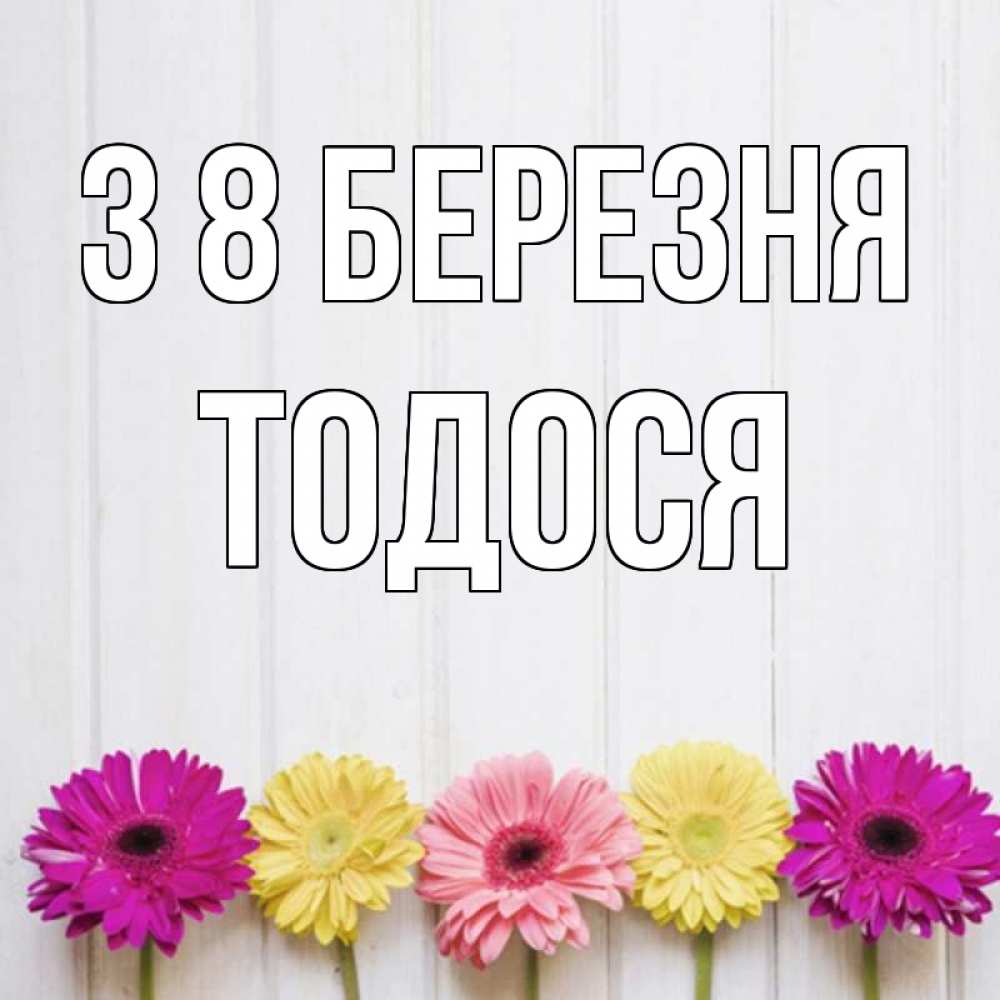 Открытка на каждый день з підписом, Тодося З 8 БЕРЕЗНЯ женщинам 1 Прикольна листівка з побажанням онлайн скачати безкоштовно 