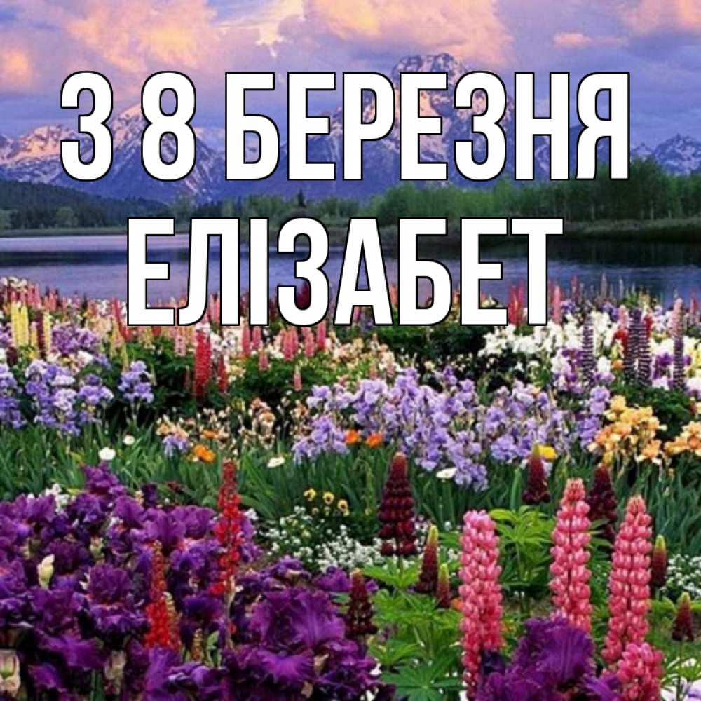 Открытка на каждый день з підписом, Елізабет З 8 БЕРЕЗНЯ международный женский день Прикольна листівка з побажанням онлайн скачати безкоштовно 