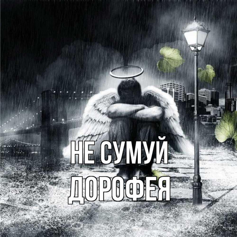Открытка на каждый день з підписом, Дорофея Не сумуй фонарь и Бруклин Прикольна листівка з побажанням онлайн скачати безкоштовно 