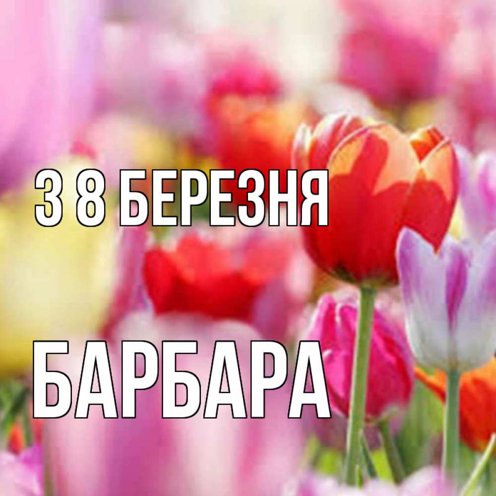 Открытка на каждый день з підписом, Барбара З 8 БЕРЕЗНЯ на международный женский день 2 Прикольна листівка з побажанням онлайн скачати безкоштовно 