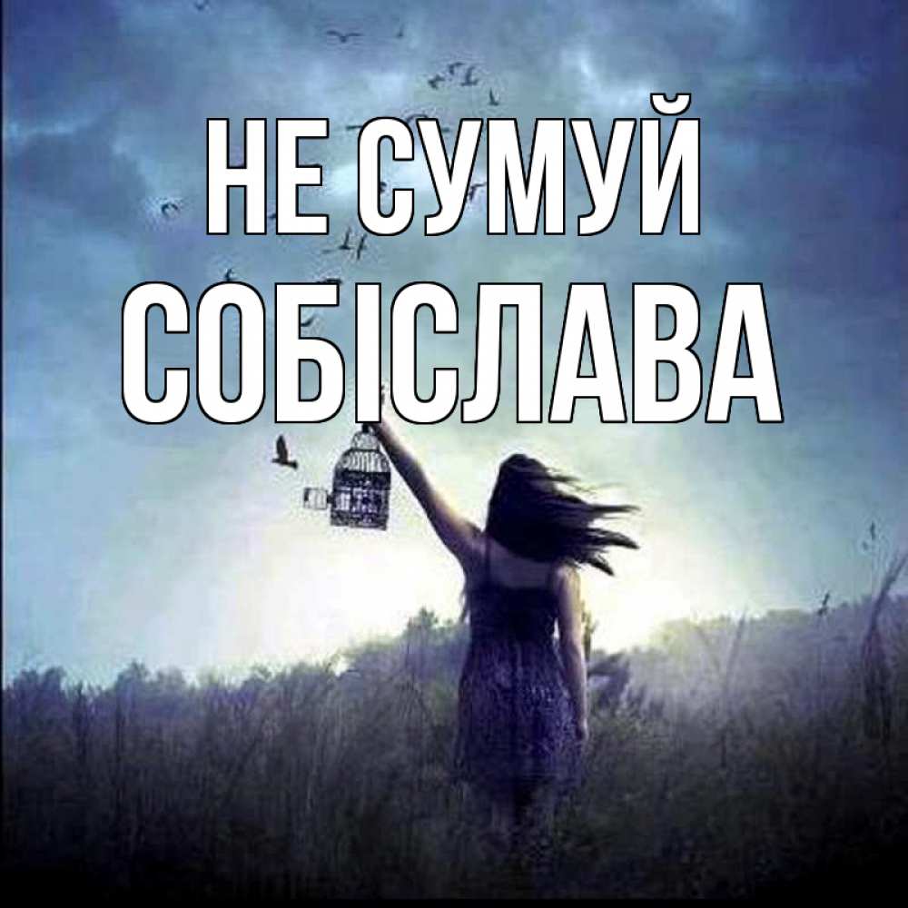 Открытка на каждый день з підписом, Собіслава Не сумуй на волю Прикольна листівка з побажанням онлайн скачати безкоштовно 