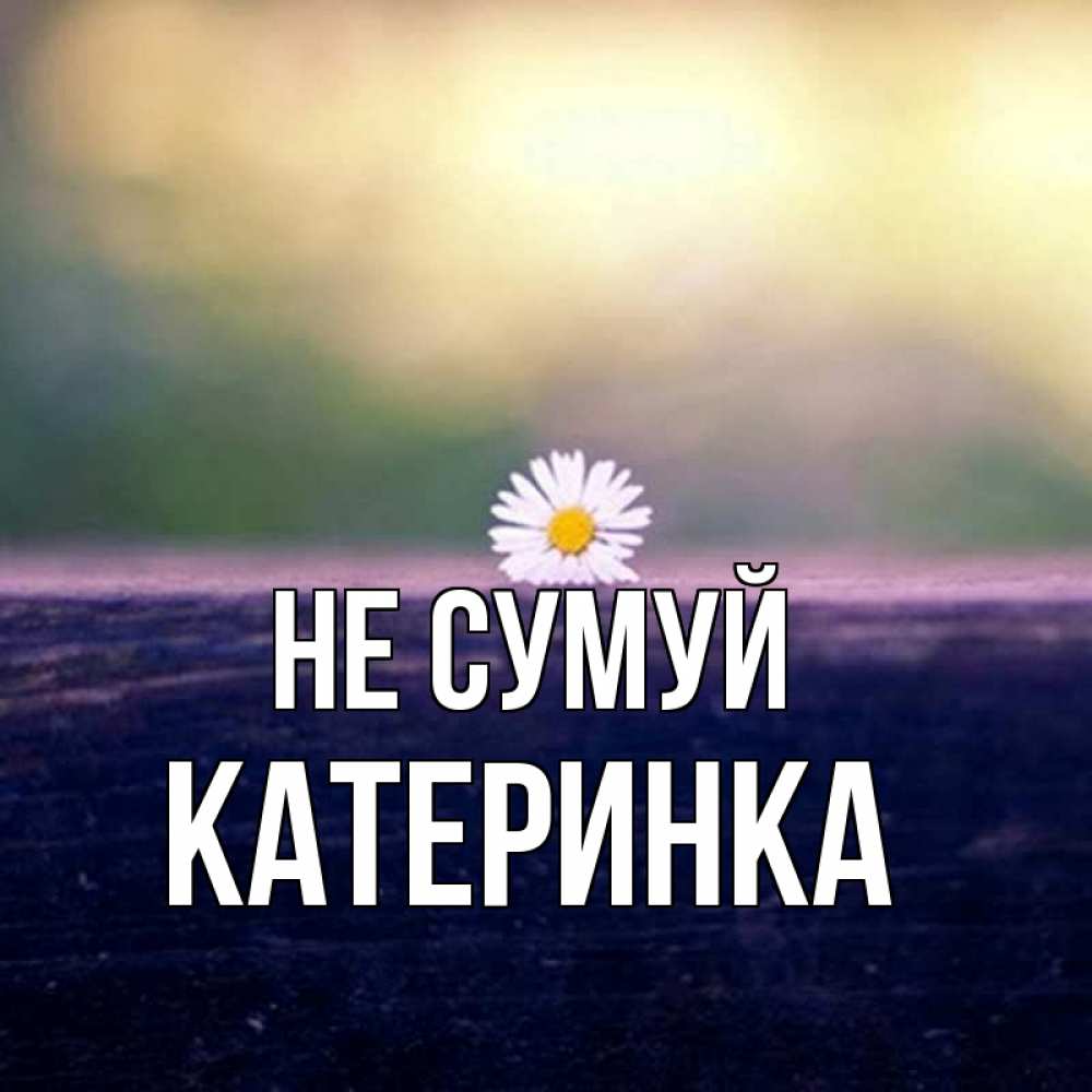 Открытка на каждый день з підписом, Катеринка Не сумуй красота Прикольна листівка з побажанням онлайн скачати безкоштовно 