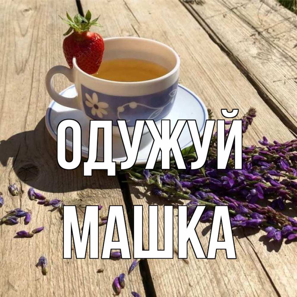 Открытка на каждый день з підписом, Машка Одужуй чай Прикольна листівка з побажанням онлайн скачати безкоштовно 