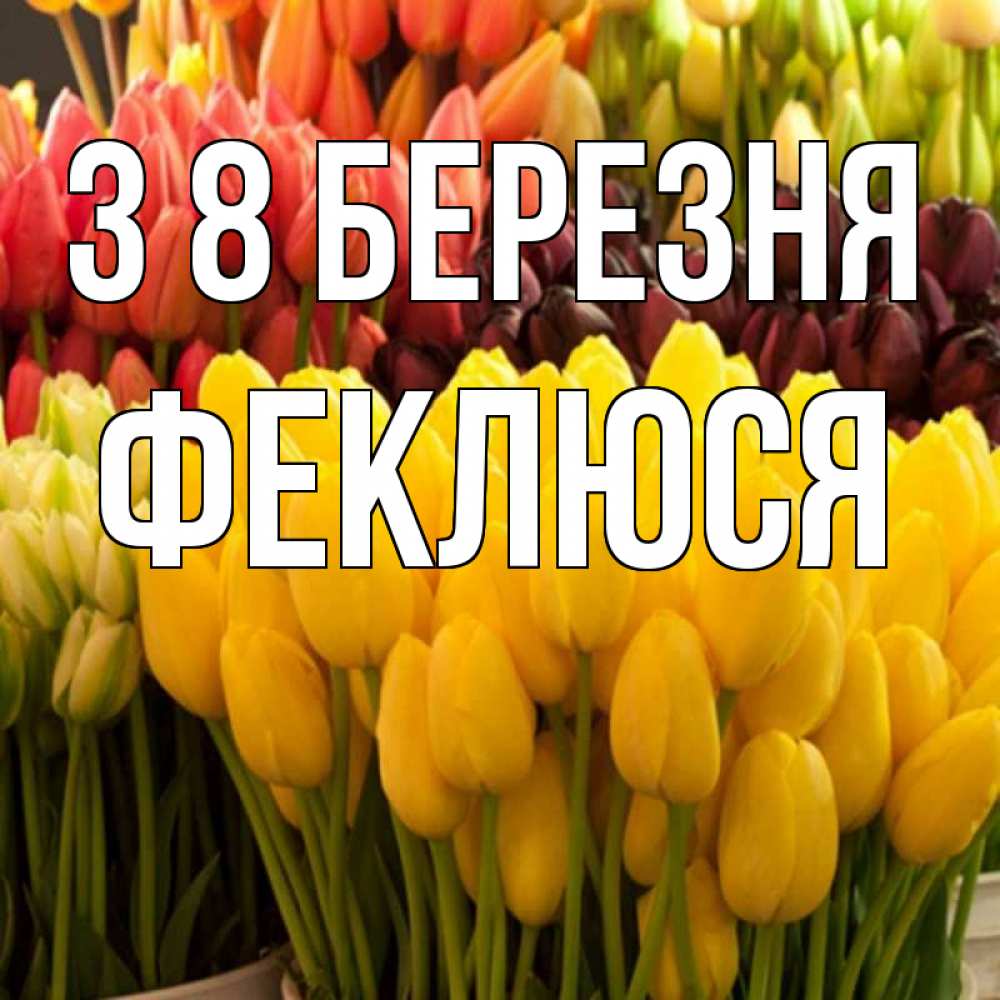 Открытка на каждый день з підписом, Феклюся З 8 БЕРЕЗНЯ цветы Прикольна листівка з побажанням онлайн скачати безкоштовно 