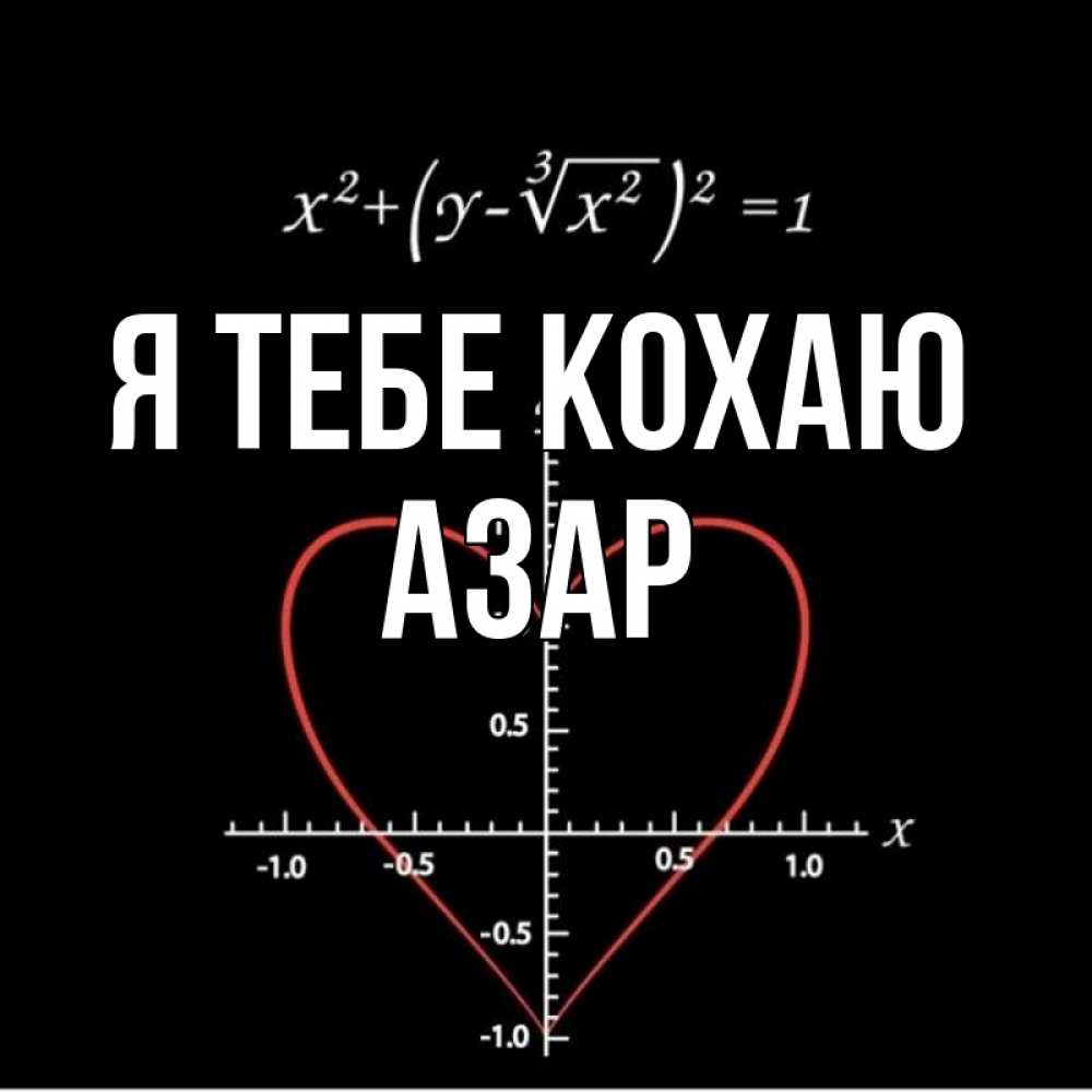 Открытка на каждый день з підписом, Азар Я тебе кохаю сердечная формула Прикольна листівка з побажанням онлайн скачати безкоштовно 