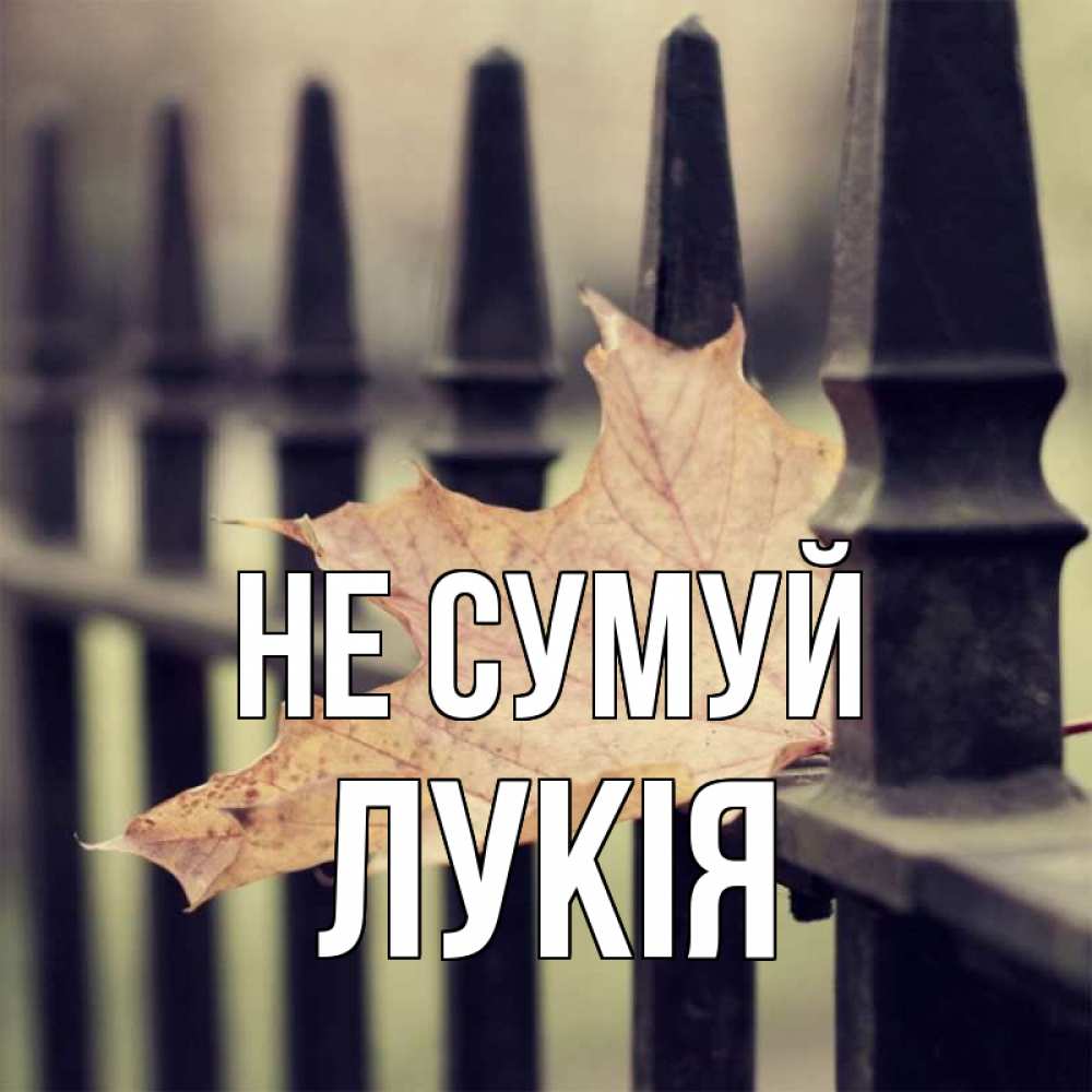 Открытка на каждый день з підписом, Лукія Не сумуй лист клена Прикольна листівка з побажанням онлайн скачати безкоштовно 