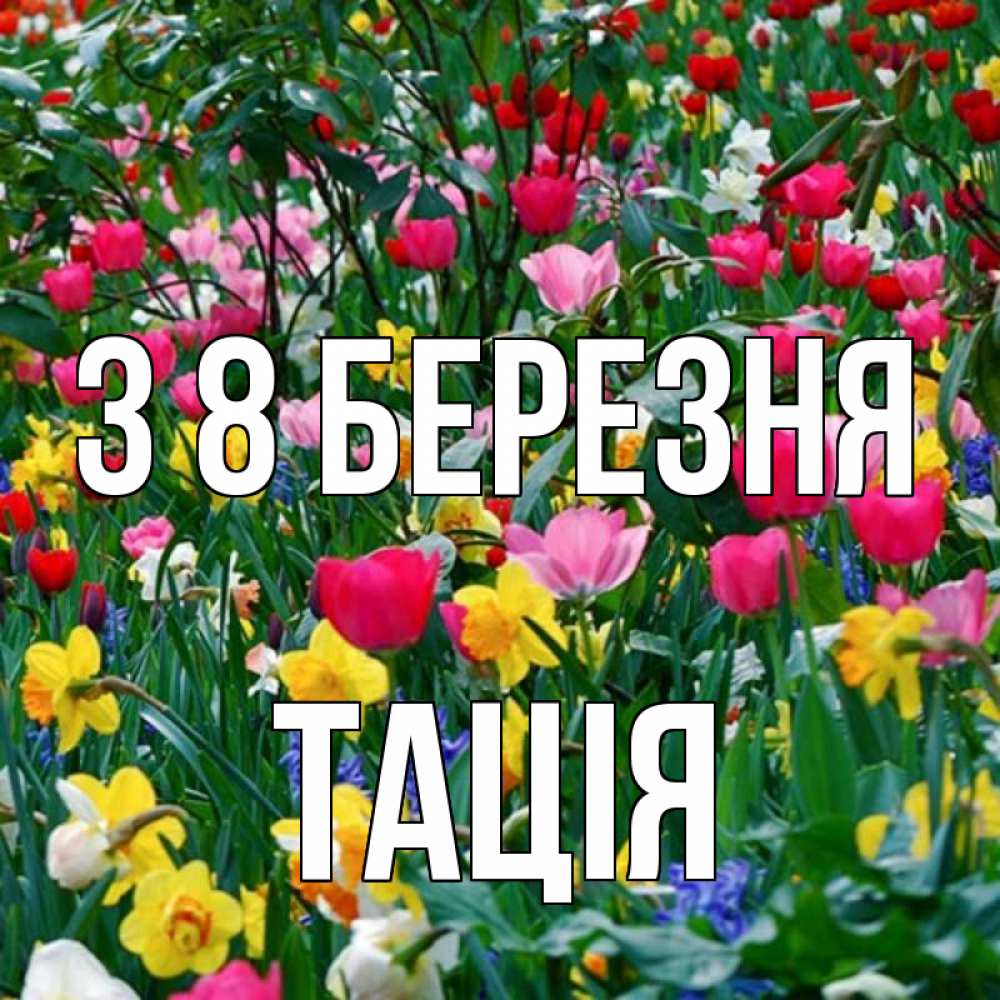 Открытка на каждый день з підписом, Тація З 8 БЕРЕЗНЯ с международным женским днем поздравления для женщины Прикольна листівка з побажанням онлайн скачати безкоштовно 