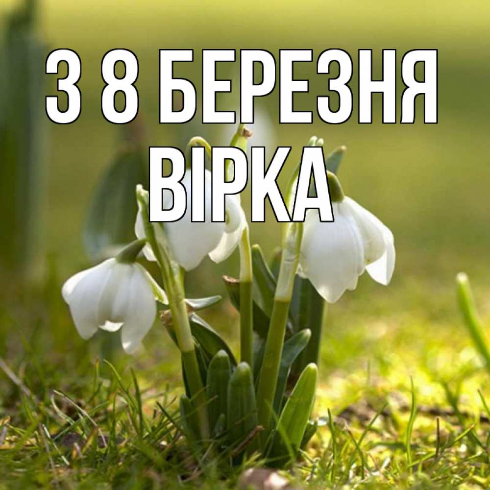 Открытка на каждый день з підписом, Вірка З 8 БЕРЕЗНЯ ранние цветы 2 Прикольна листівка з побажанням онлайн скачати безкоштовно 