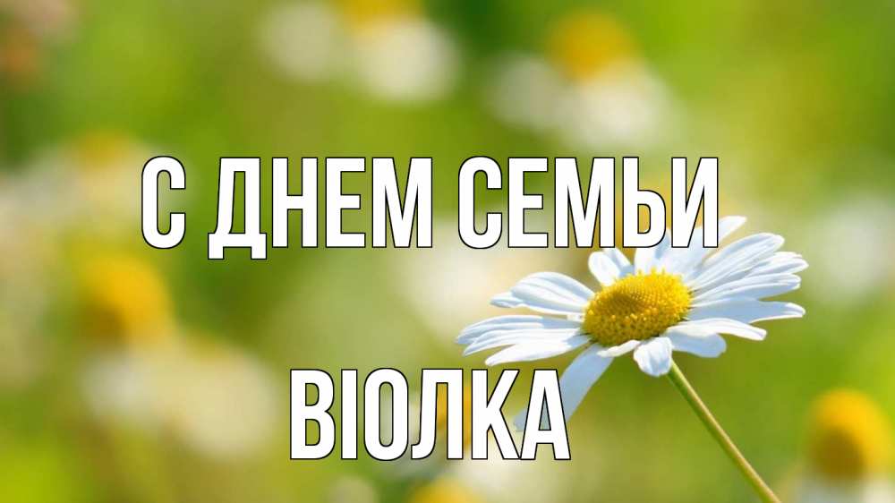 Открытка на каждый день з підписом, Віолка С днем семьи с днем семьи  1 Прикольна листівка з побажанням онлайн скачати безкоштовно 