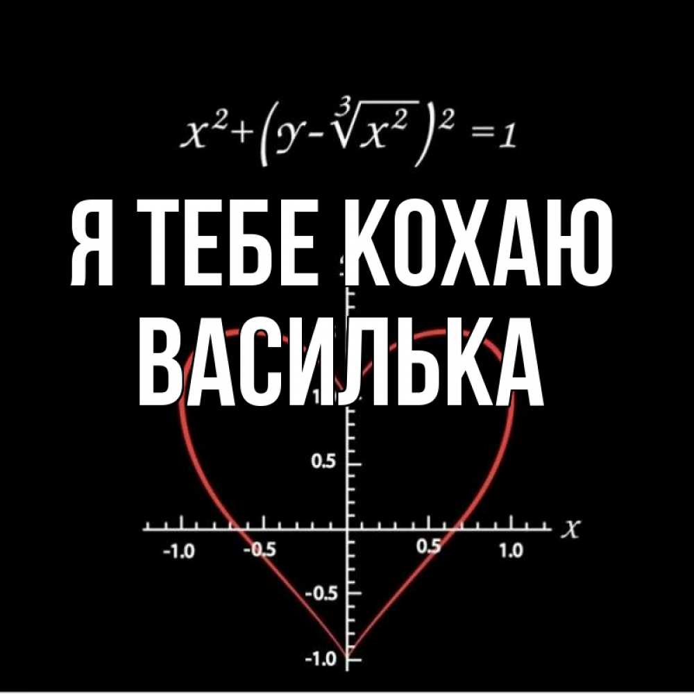 Открытка на каждый день з підписом, Василька Я тебе кохаю сердечная формула Прикольна листівка з побажанням онлайн скачати безкоштовно 