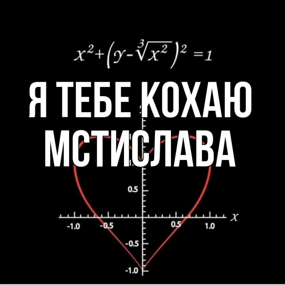 Открытка на каждый день з підписом, Мстислава Я тебе кохаю сердечная формула Прикольна листівка з побажанням онлайн скачати безкоштовно 