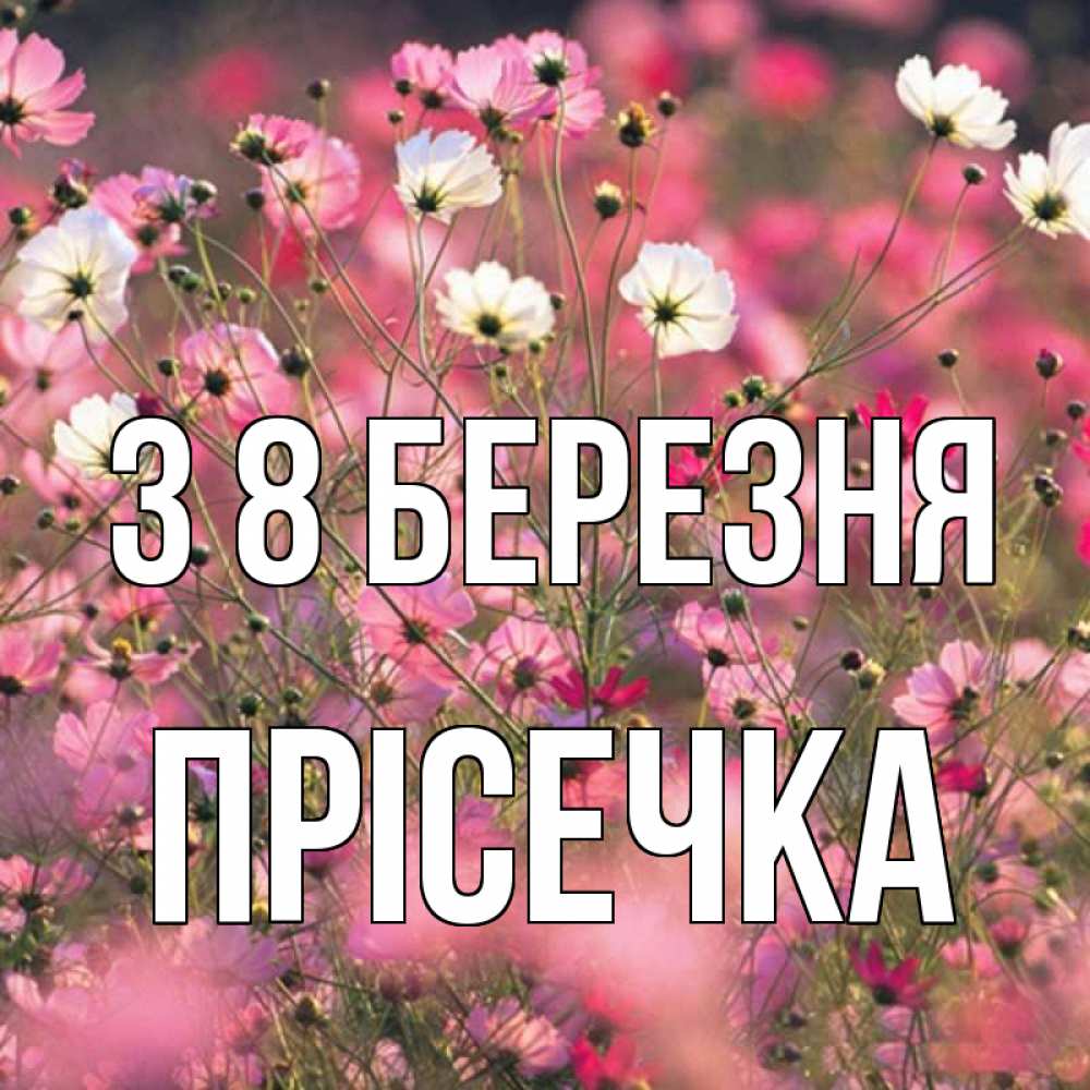 Открытка на каждый день з підписом, Прісечка З 8 БЕРЕЗНЯ красиво 1 Прикольна листівка з побажанням онлайн скачати безкоштовно 
