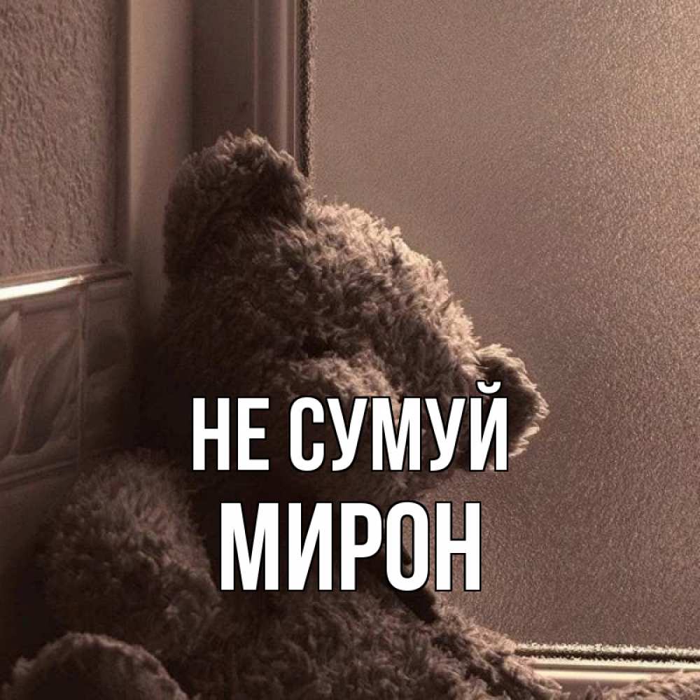 Открытка на каждый день з підписом, Мирон Не сумуй стекол рефленое Прикольна листівка з побажанням онлайн скачати безкоштовно 