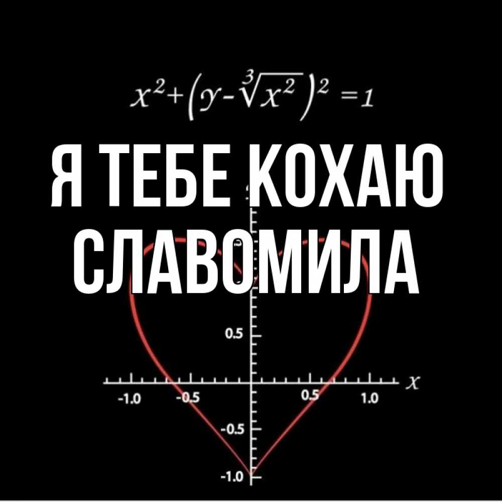 Открытка на каждый день з підписом, Славомила Я тебе кохаю сердечная формула Прикольна листівка з побажанням онлайн скачати безкоштовно 