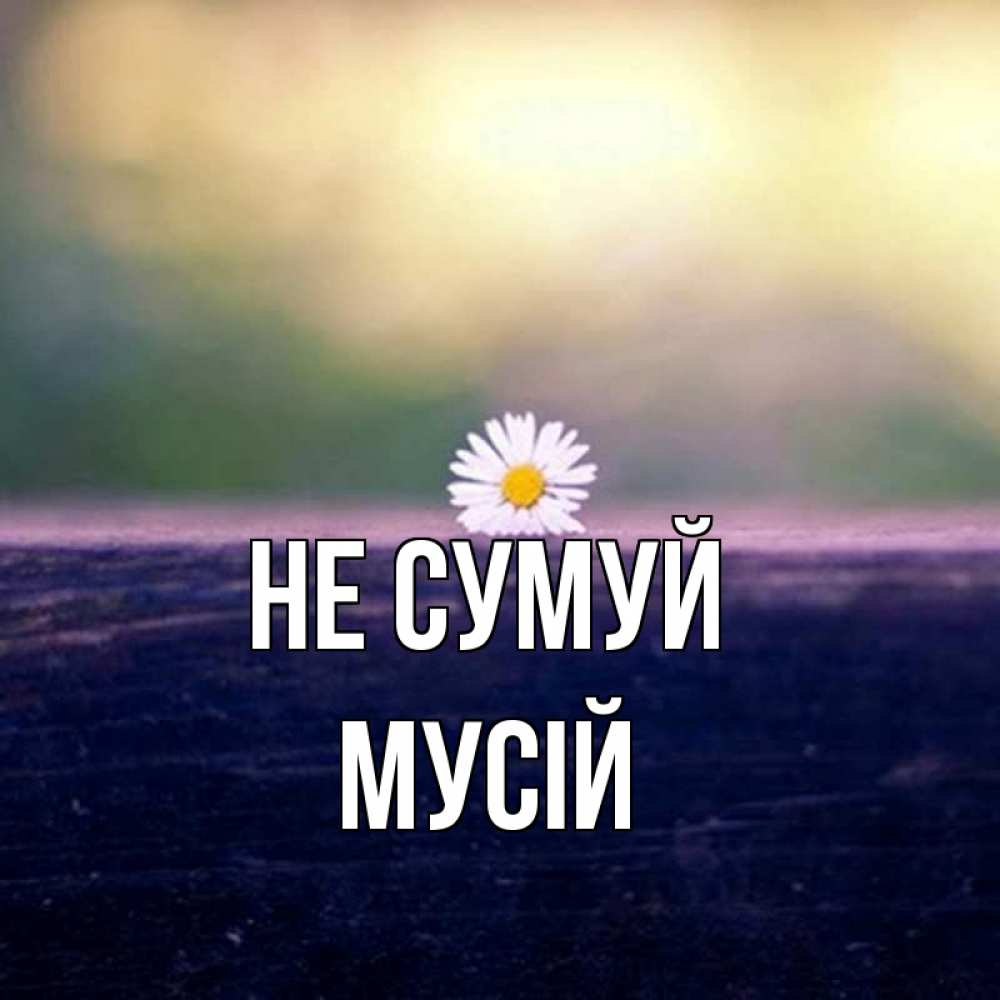 Открытка на каждый день з підписом, Мусій Не сумуй красота Прикольна листівка з побажанням онлайн скачати безкоштовно 