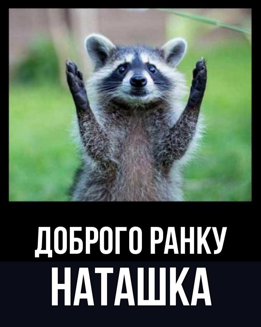 Открытка на каждый день з підписом, Наташка Доброго ранку хорошее настроение утречком Прикольна листівка з побажанням онлайн скачати безкоштовно 