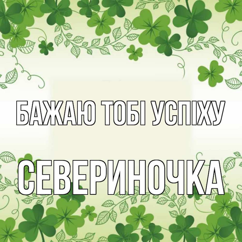 Открытка на каждый день з підписом, Севериночка Бажаю тобі успіху открытка Прикольна листівка з побажанням онлайн скачати безкоштовно 