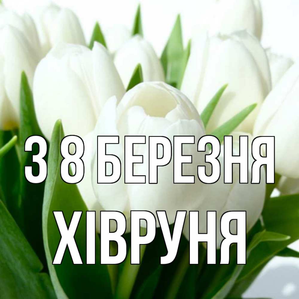 Открытка на каждый день з підписом, Хівруня З 8 БЕРЕЗНЯ цветы Прикольна листівка з побажанням онлайн скачати безкоштовно 