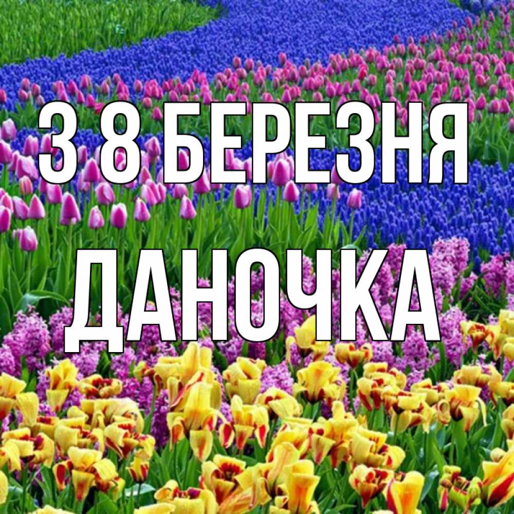 Открытка на каждый день з підписом, Даночка З 8 БЕРЕЗНЯ цветы Прикольна листівка з побажанням онлайн скачати безкоштовно 