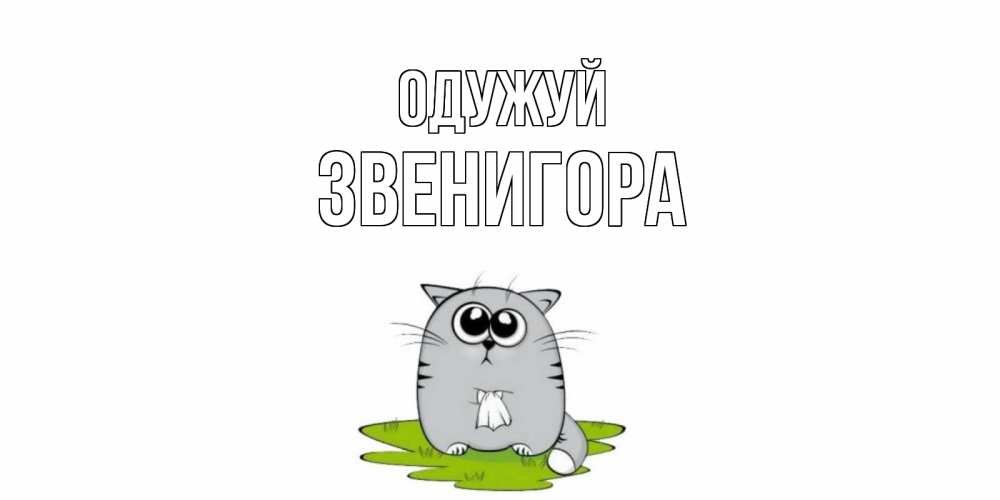 Открытка на каждый день з підписом, Звенигора Одужуй кот и открытки про выздоровление Прикольна листівка з побажанням онлайн скачати безкоштовно 