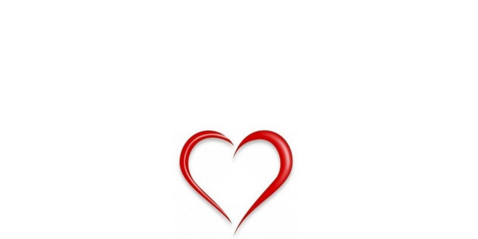 Открытка сердце из двух половинок сердечко красное З Днем Святого Валентина 